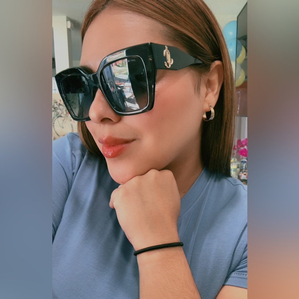 SOLD❤️✨JIMMY CHOOSE Eleni glittery sunglasses 🖤 - Picture 1 of 16
